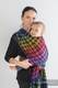 Baby Wrap, Jacquard Weave (100% cotton) - RAINBOW PEPITKA - size S #babywearing