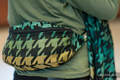 Waist Bag made of woven fabric, (100% cotton) - PEPITKA GREEN & YELLOW #babywearing