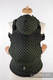 Ergonomic Carrier, Baby Size, jacquard weave 100% cotton - ICICLES GREEN & BLACK, Second Generation (grade B) #babywearing