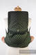 MEI-TAI carrier Mini, jacquard weave - 100% cotton - with hood, ICICLES GREEN & BLACK #babywearing