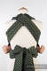 MEI-TAI carrier Mini, jacquard weave - 100% cotton - with hood, ICICLES GREEN & BLACK #babywearing