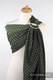 Ringsling, Jacquard Weave (100% cotton) - ICICLES GREEN & BLACK - with gathered shoulder - long 2.1m #babywearing