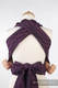 MEI-TAI carrier Mini, jacquard weave - 100% cotton - with hood, PEACOCK'S TAIL PURPLE & BLACK #babywearing