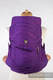 MEI-TAI carrier Toddler, jacquard weave - 100% cotton - with hood, PEACOCK'S TAIL PURPLE & PINK #babywearing