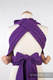 MEI-TAI carrier Mini, jacquard weave - 100% cotton - with hood, PEACOCK'S TAIL PURPLE & PINK #babywearing