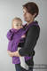 Ergonomic Carrier, Baby Size, jacquard weave 100% cotton - PEACOCK'S TAIL PURPLE & PINK, Second Generation #babywearing