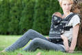 Ergonomic Carrier, Baby Size, jacquard weave 100% cotton - Glamorous Lace - Second Generation. #babywearing