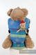 Nosidełko dla lalek z tkaniny chustowej - NIEBIAŃSKA KORONKA, #babywearing