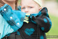Drool Pads & Reach Straps Set, (60% cotton, 40% polyester) - DIVINE LACE, Reverse #babywearing