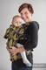 Mochila ergonómica, talla bebé, jacquard 100% algodón - NORTHERN LEAVES NEGRO & AMARILLO - Segunda generación #babywearing