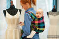 Chusta do noszenia dzieci, tkana splotem diamentowym, bawełna - DIAMENTOWA KRATA -  rozmiar S #babywearing