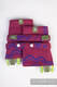 Drool Pads & Reach Straps Set, (60% cotton, 40% polyester) - MICO RED & PURPLE #babywearing