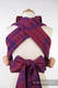 MEI-TAI carrier Toddler, jacquard weave - 100% cotton - with hood, MICO RED & PURPLE #babywearing
