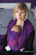 Żakardowa chusta do noszenia dzieci, bawełna - MICO CZERWONY Z FIOLETEM - rozmiar XL #babywearing