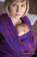 Żakardowa chusta do noszenia dzieci, bawełna - MICO CZERWONY Z FIOLETEM - rozmiar XL #babywearing