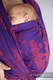 Żakardowa chusta do noszenia dzieci, bawełna - MICO CZERWONY Z FIOLETEM - rozmiar XS #babywearing