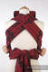 MEI-TAI carrier Toddler, jacquard weave - 100% cotton - with hood, MICO RED & BLACK #babywearing