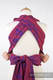 MEI-TAI carrier Mini, jacquard weave - 100% cotton - with hood, MICO RED & PURPLE #babywearing