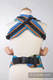 Mochila ergonómica, talla bebé, sarga cruzada 100% algodón - ZUMBA BLUE - Segunda generación #babywearing