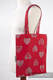 Shopping bag (made of wrap fabric) - SWEETHEART RED & GRAY  #babywearing
