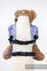 Nosidełko dla lalek z tkaniny chustowej - NIEBIESKI KANGUR (drugi gatunek) #babywearing