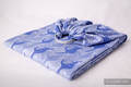 Ringsling, Jacquard Weave (100% cotton), with gathered shoulder - BLUE TWOROOS - long 2.1m (grade B) #babywearing