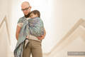 Chusta kółkowa, splot żakardowy, (100% bawełna) - KOLORY NIEBA - standard 1.8m #babywearing