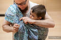 Chusta kółkowa, splot żakardowy, (100% bawełna) - KOLORY NIEBA - standard 1.8m #babywearing