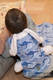 Doll Carrier made of woven fabric, 100% cotton  - BLUE TWOROOS (grade B) #babywearing