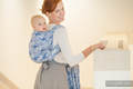Żakardowa chusta do noszenia dzieci, bawełna - NIEBIESKI KANGUR - rozmiar L #babywearing