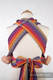 Nosidełko dla dzieci MEI-TAI MINI, bambus / bawełna skośno-krzyżowa z kapturkiem, Tropikana #babywearing