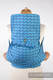Mei Tai carrier Mini with hood/ jacquard twill / 100% cotton / ZigZag Turquoise & Purple #babywearing