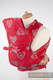 Mei Tai carrier Mini with hood/ jacquard twill / 100% cotton / SWEETHEART RED & GRAY #babywearing