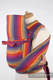 Mei Tai carrier Toddler / broken twill / bamboo and cotton / with hood/ Sunset Rainbow #babywearing