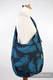 Hobo Bag made of woven fabric, 100% cotton - FEATHERS TURQUOISE & BLACK #babywearing