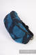 Riñonera hecha de tejido de fular (100% algodón) -  FEATHERS TURQUESA & NEGRO #babywearing