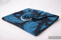 Ringsling, Jacquard Weave (100% cotton) - Feathers Turquoise & Black - long 2.1m #babywearing