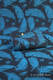 Baby Wrap, Jacquard Weave (100% cotton) - Feathers Turquoise & Black - size L #babywearing