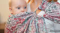 Ringsling, Jacquard Weave (100% cotton) - with gathered shoulder - COLORS OF FRIENDSHIP - long 2.1m #babywearing