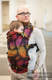 Ergonomic Carrier, Baby Size, jacquard weave 100% cotton - FEATHERS ON FIRE - Second Generation (grade B) #babywearing