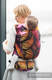 Żakardowa chusta do noszenia dzieci, bawełna - OGNISTE PIÓRA - rozmiar XL #babywearing