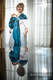 Ringsling, Jacquard Weave (100% cotton) - Feathers Turquoise & Black - long 2.1m #babywearing