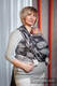 Baby Wrap, Jacquard Weave (100% cotton) - FEATHERS BLACK & WHITE - size L #babywearing