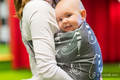 Żakardowa chusta kółkowa do noszenia dzieci, bawełna - SZALONE KOTY - long 2.1m #babywearing
