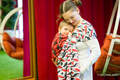 Żakardowa chusta kółkowa do noszenia dzieci, bawełna - KRÓLOWA SERC - long 2.1m #babywearing