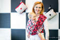 Żakardowa chusta do noszenia dzieci, bawełna - KRÓLOWA SERC - rozmiar XL #babywearing