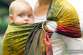 Ringsling, Jacquard Weave (100% cotton), with gathered shoulder - NOBLE INDIAN PEACOCK - long 2.1m #babywearing