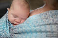 Żakardowa chusta do noszenia dzieci, bawełna - LITTLE LOVE - BRYZA - rozmiar XS #babywearing