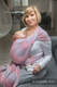 Baby Wrap, Jacquard Weave (100% cotton) - LITTLE LOVE - HAZE - size XL (grade B) #babywearing