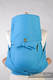 MEI-TAI carrier Toddler, diamond weave - 100% cotton - with hood, Turquoise Diamond #babywearing